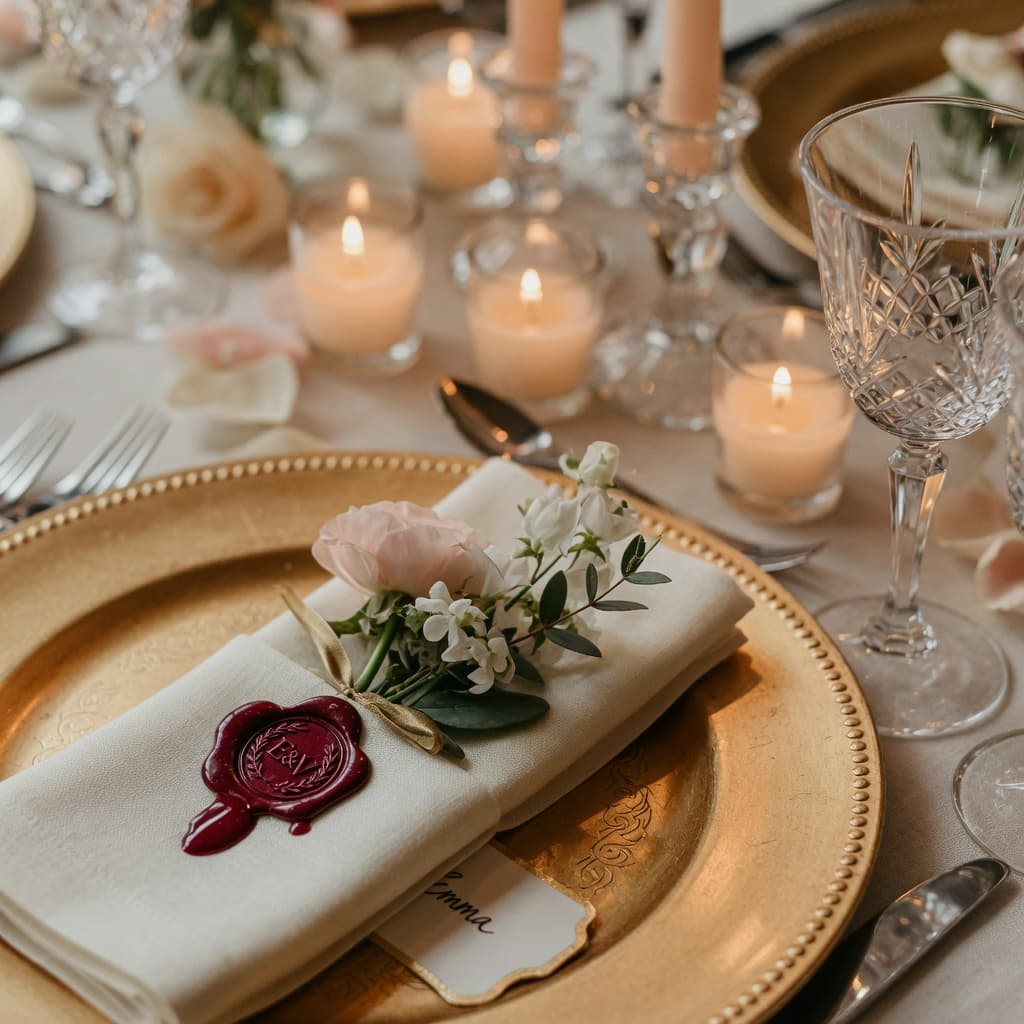 Luxury place setting detail